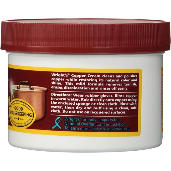 Wright's Copper Cream Cleaning Polishing Pots Mugs Hardware Pans 6x 8 fl oz Jars - Picture 3 of 5